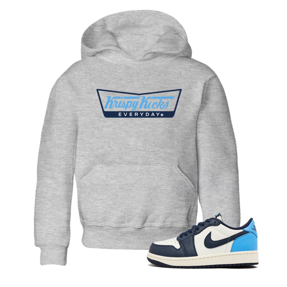 1s Obsidian shirts to match jordans krispy Kicks shirts to match Jordans AJ1 Retro Low OG Obsidian match shoes to clothes SNRT Sneaker Tees Youth Baby Heather Grey 1 tee