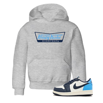 1s Obsidian shirts to match jordans krispy Kicks shirts to match Jordans AJ1 Retro Low OG Obsidian match shoes to clothes SNRT Sneaker Tees Youth Baby Heather Grey 1 tee