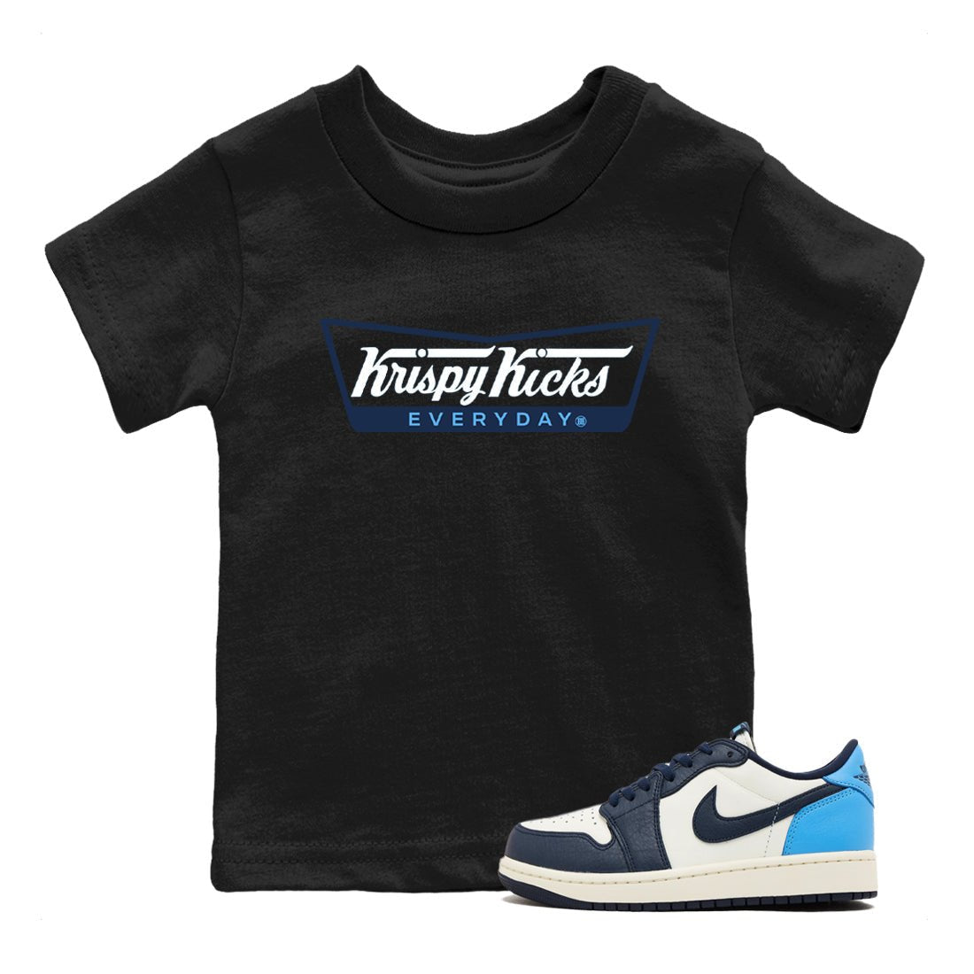 1s Obsidian shirts to match jordans krispy Kicks shirts to match Jordans AJ1 Retro Low OG Obsidian match shoes to clothes SNRT Sneaker Tees Youth Baby Black 1 tee