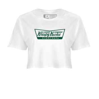 Sneaker Threads – Sneaker Tees To Match Air Jordan 1 Pro Green – Krispy Kicks Crop Tee White 2. Perfect for Jordan releases 2025 colorways.