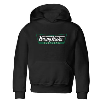 Sneaker Threads – Sneaker Tees To Match Air Jordan 1 Pro Green – Krispy Kicks Youth Graphic Tee Black 2. Perfect for Jordan releases 2025 colorways.