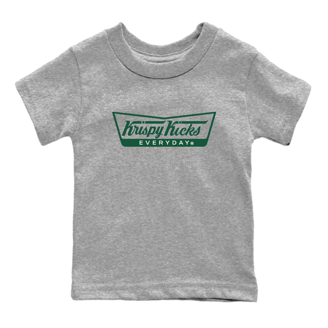 Sneaker Threads – Sneaker Tees To Match Air Jordan 1 Pro Green – Krispy Kicks Youth Graphic Tee Heather Grey 2. Perfect for Jordan releases 2025 colorways.