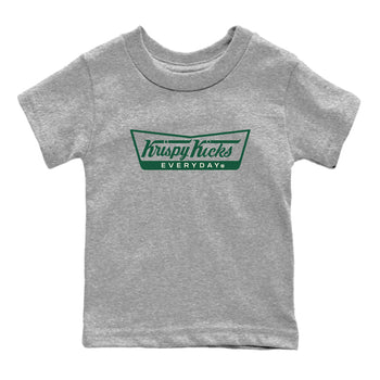 Sneaker Threads – Sneaker Tees To Match Air Jordan 1 Pro Green – Krispy Kicks Youth Graphic Tee Heather Grey 2. Perfect for Jordan releases 2025 colorways.