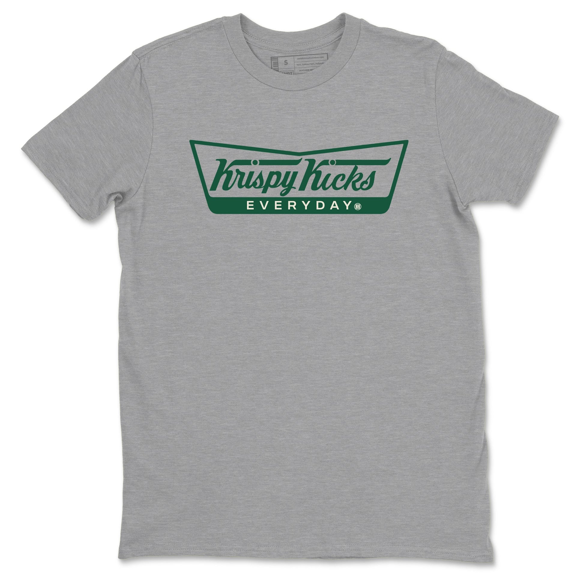 Sneaker Threads – Sneaker Tees To Match Air Jordan 1 Pro Green – Krispy Kicks Graphic Tee Heather Grey 2. Perfect for Jordan releases 2025 colorways.