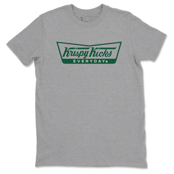 Sneaker Threads – Sneaker Tees To Match Air Jordan 1 Pro Green – Krispy Kicks Graphic Tee Heather Grey 2. Perfect for Jordan releases 2025 colorways.