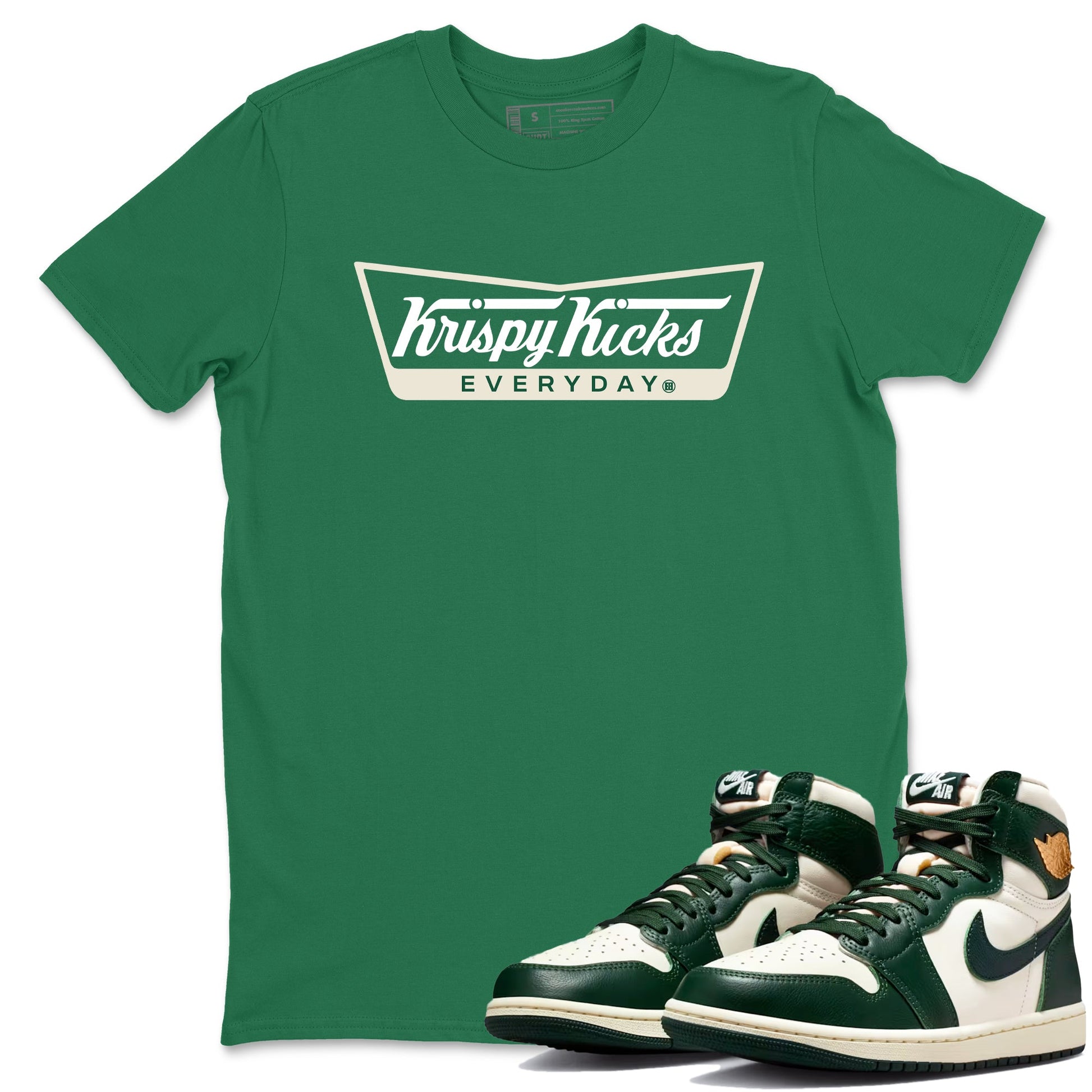 Sneaker Threads – Sneaker Tees To Match Air Jordan 1 Pro Green – Krispy Kicks Graphic Tee Kelly Green 1. Perfect for Jordan releases 2025 colorways.