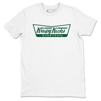 Sneaker Threads – Sneaker Tees To Match Air Jordan 1 Pro Green – Krispy Kicks Graphic Tee White 2. Perfect for Jordan releases 2025 colorways.