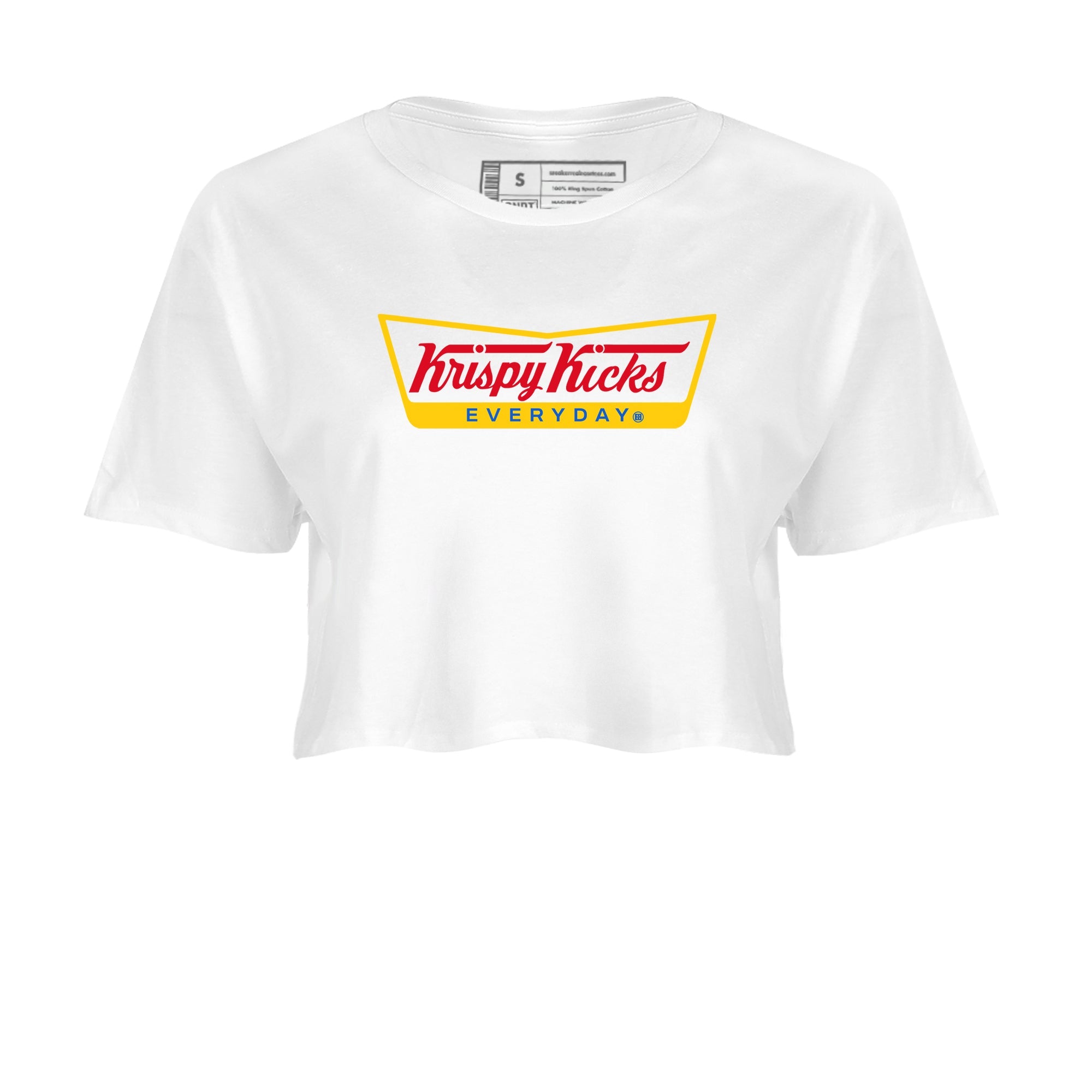 Air Jordan 1 Low x Travis Scott x Canary shirts to match jordans Krispy Kicks sneaker match tees Travis Scott Canary SNRT Sneaker Release Tees unisex cotton White 2 Crop Shirts