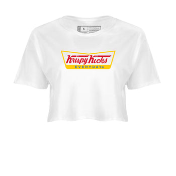 Air Jordan 1 Low x Travis Scott x Canary shirts to match jordans Krispy Kicks sneaker match tees Travis Scott Canary SNRT Sneaker Release Tees unisex cotton White 2 Crop Shirts