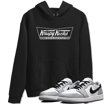 1s Wolf Grey shirts to match jordans Krispy Kicks sneaker match tees Air Jordan 1 Wolf Grey SNRT Sneaker Tees streetwear brand Black 1 unisex cotton tee