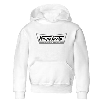 1s Wolf Grey shirts to match jordans Krispy Kicks sneaker match tees Air Jordan 1 Wolf Grey SNRT Sneaker Tees streetwear brand Baby and Youth White 2 cotton tee