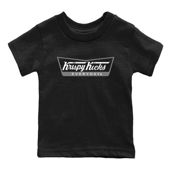 1s Wolf Grey shirts to match jordans Krispy Kicks sneaker match tees Air Jordan 1 Wolf Grey SNRT Sneaker Tees streetwear brand Baby and Youth Black 2 cotton tee