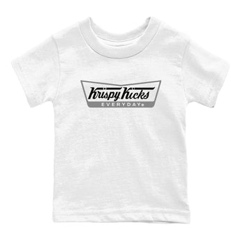 1s Wolf Grey shirts to match jordans Krispy Kicks sneaker match tees Air Jordan 1 Wolf Grey SNRT Sneaker Tees streetwear brand Baby and Youth White 2 cotton tee