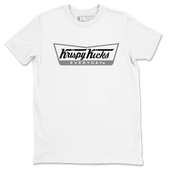 1s Wolf Grey shirts to match jordans Krispy Kicks sneaker match tees Air Jordan 1 Wolf Grey SNRT Sneaker Tees streetwear brand White 2 unisex cotton tee