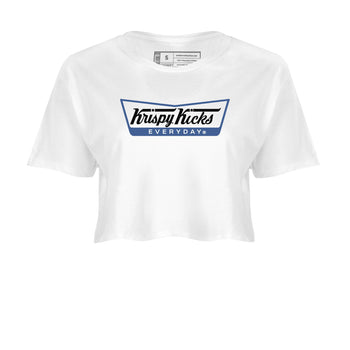 AJ11 Diffused Blue shirts to match jordans Krispy Kicks sneaker match tees Air Jordan 11 Diffused Blue SNRT Sneaker Tees streetwear brand White 2 crop tee