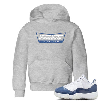 AJ11 Diffused Blue shirts to match jordans Krispy Kicks sneaker match tees Air Jordan 11 Diffused Blue SNRT Sneaker Tees streetwear brand Baby and Youth Heather Grey 1 cotton tee