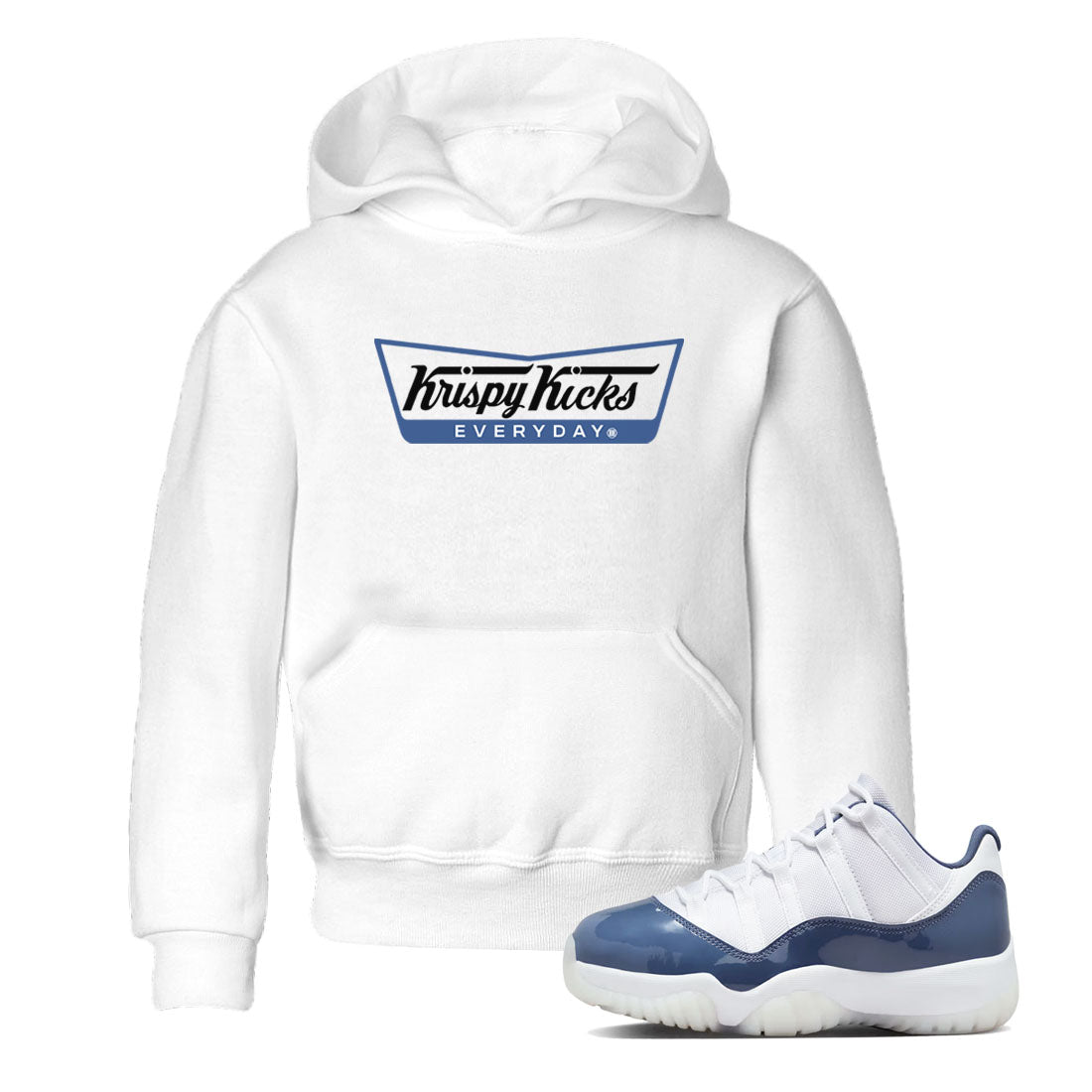 AJ11 Diffused Blue shirts to match jordans Krispy Kicks sneaker match tees Air Jordan 11 Diffused Blue SNRT Sneaker Tees streetwear brand Baby and Youth White 1 cotton tee