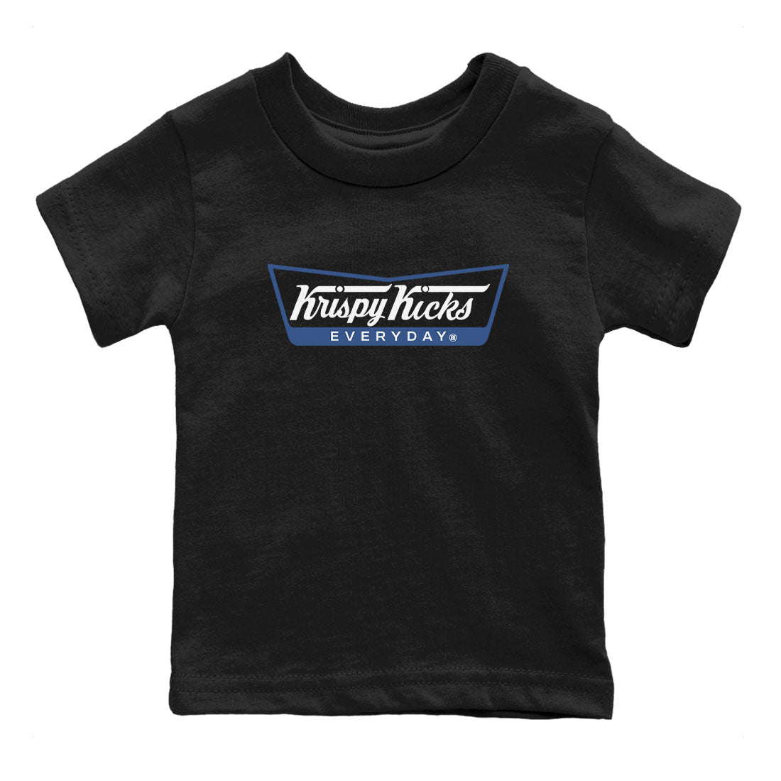 AJ11 Diffused Blue shirts to match jordans Krispy Kicks sneaker match tees Air Jordan 11 Diffused Blue SNRT Sneaker Tees streetwear brand Baby and Youth Black 2 cotton tee