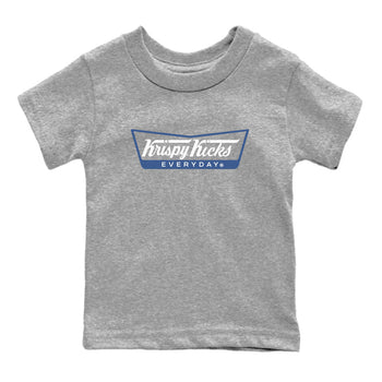 AJ11 Diffused Blue shirts to match jordans Krispy Kicks sneaker match tees Air Jordan 11 Diffused Blue SNRT Sneaker Tees streetwear brand Baby and Youth Heather Grey 2 cotton tee