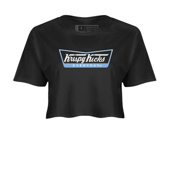 11s Legend Blue shirts to match jordans Krispy Kicks sneaker match tees Air Jordan 11 Legend Blue SNRT Sneaker Release Tees unisex cotton Black 2 Crop Shirts