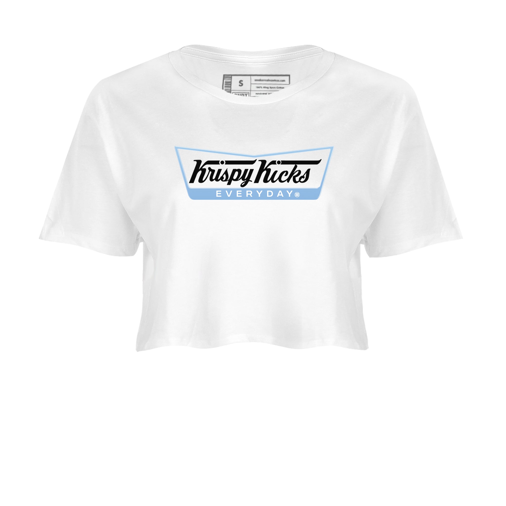 11s Legend Blue shirts to match jordans Krispy Kicks sneaker match tees Air Jordan 11 Legend Blue SNRT Sneaker Release Tees unisex cotton White 2 Crop Shirts