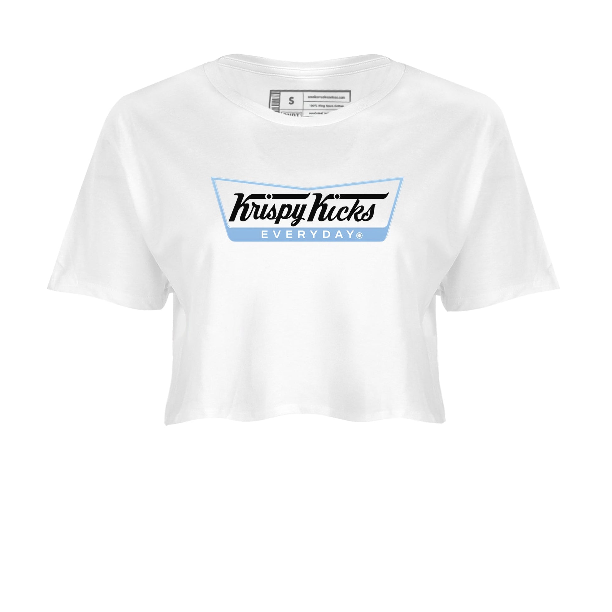 11s Legend Blue shirts to match jordans Krispy Kicks sneaker match tees Air Jordan 11 Legend Blue SNRT Sneaker Release Tees unisex cotton White 2 Crop Shirts