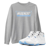 11s Legend Blue shirts to match jordans Krispy Kicks sneaker match tees Air Jordan 11 Legend Blue SNRT Sneaker Release Tees unisex cotton Heather Grey 1 crew neck shirts