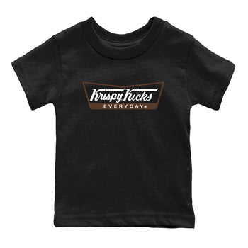 12s Baroque Brown shirts to match jordans Krispy Kicks sneaker match tees Air Jordan 12 Baroque Brown match shoes to clothes SNRT Sneaker Tees Youth Baby Black 2 tee