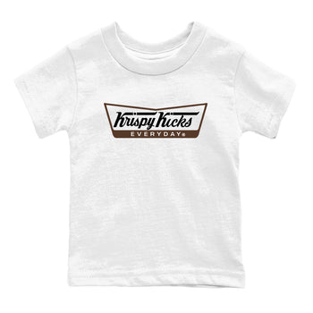 12s Baroque Brown shirts to match jordans Krispy Kicks sneaker match tees Air Jordan 12 Baroque Brown match shoes to clothes SNRT Sneaker Tees Youth Baby White 2 tee