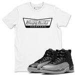 12s Black Wolf Grey shirts to match jordans Krispy Kicks sneaker match tees Air Jordan 12 Black Wolf Grey SNRT Sneaker Release Tees unisex cotton White 1 crew neck shirts