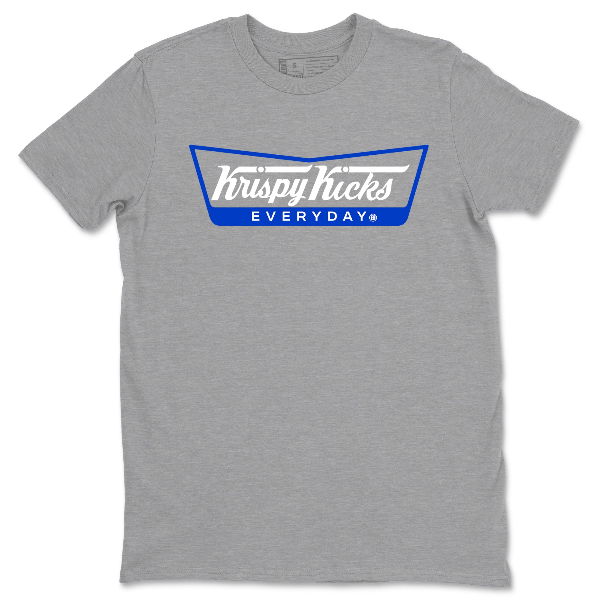 12s Blueberry shirts to match jordans Krispy Kicks best t shirts to wear with jordans AJ12 White and Game Royal match shoes to clothes SNRT Sneaker Tees unisex cotton Heather Grey 2 shirts