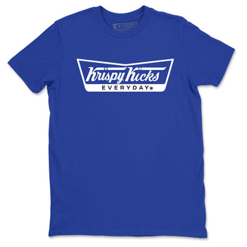 12s Blueberry shirts to match jordans Krispy Kicks best t shirts to wear with jordans AJ12 White and Game Royal match shoes to clothes SNRT Sneaker Tees unisex cotton Royal Blue 2 shirts