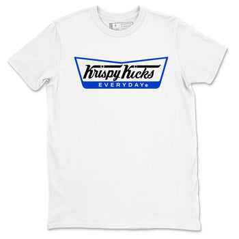 12s Blueberry shirts to match jordans Krispy Kicks best t shirts to wear with jordans AJ12 White and Game Royal match shoes to clothes SNRT Sneaker Tees unisex cotton White 2 shirts