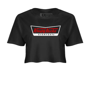 Air Jordan 14 Black Toe t shirts to match sneakers Krispy Kicks sneaker match tees 14s Black Toe sneaker match tee SNRT Sneaker Tees unisex cotton Black 2 crop tee