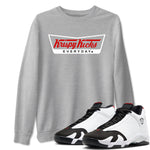 Air Jordan 14 Black Toe t shirts to match sneakers Krispy Kicks sneaker match tees 14s Black Toe sneaker match tee SNRT Sneaker Tees unisex cotton Heather Grey 1 shirts