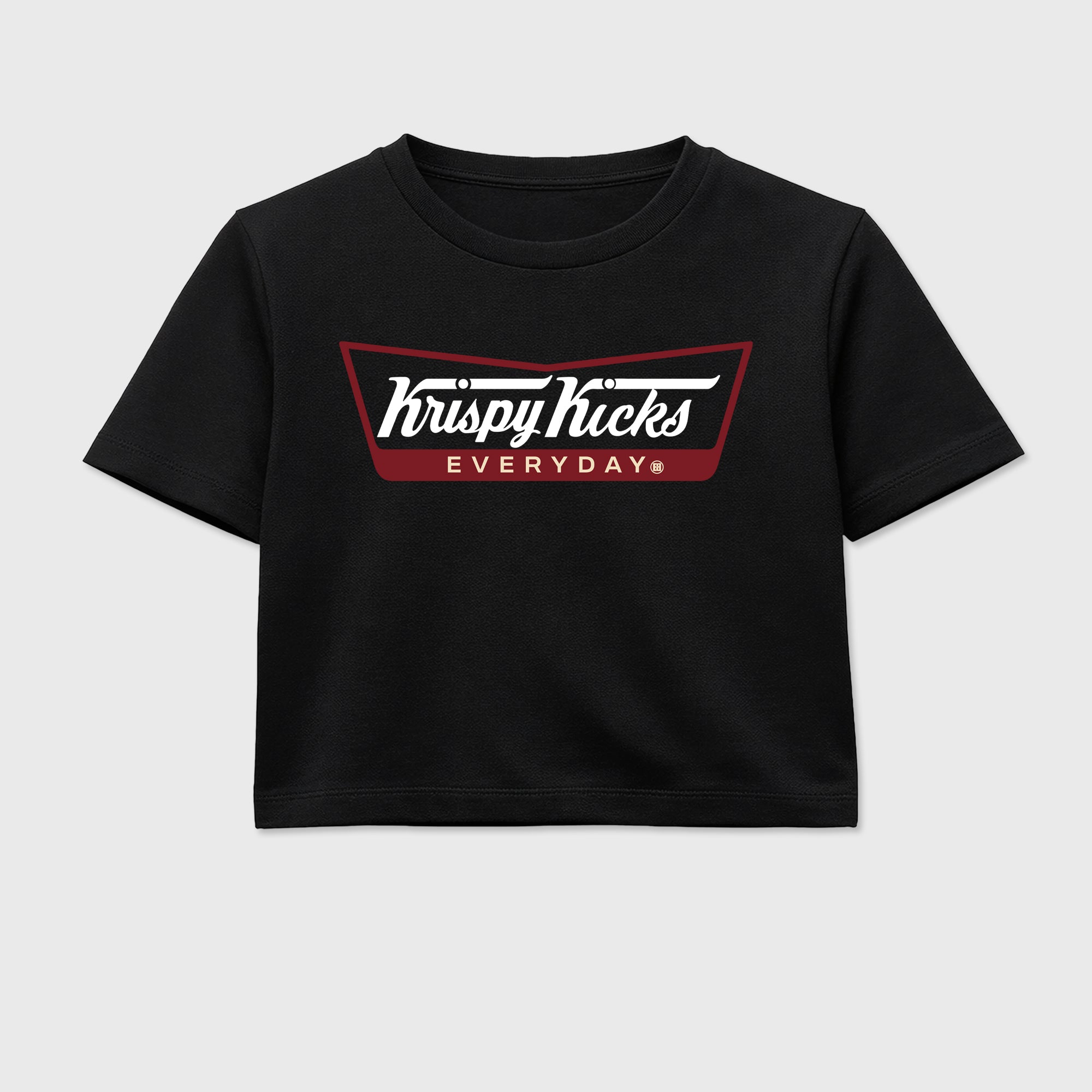 Krispy Kicks women’s crop tee designed to match the Air Jordan 3 Bin 23, featuring coordinated Black 2 options for a perfect streetwear vibe.