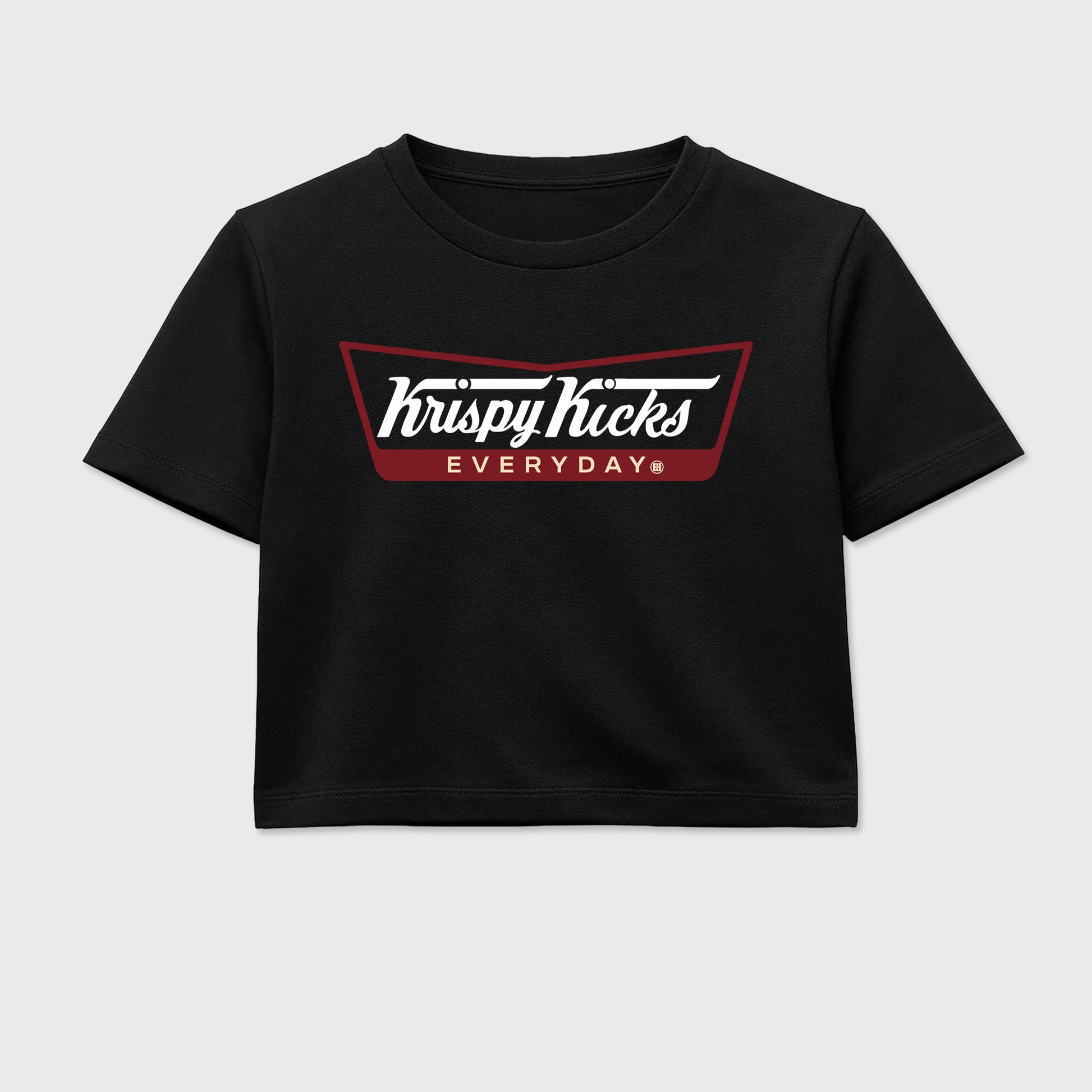 Krispy Kicks women’s crop tee designed to match the Air Jordan 3 Bin 23, featuring coordinated Black 2 options for a perfect streetwear vibe.