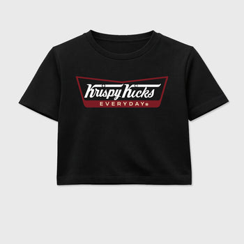 Krispy Kicks women’s crop tee designed to match the Air Jordan 3 Bin 23, featuring coordinated Black 2 options for a perfect streetwear vibe.