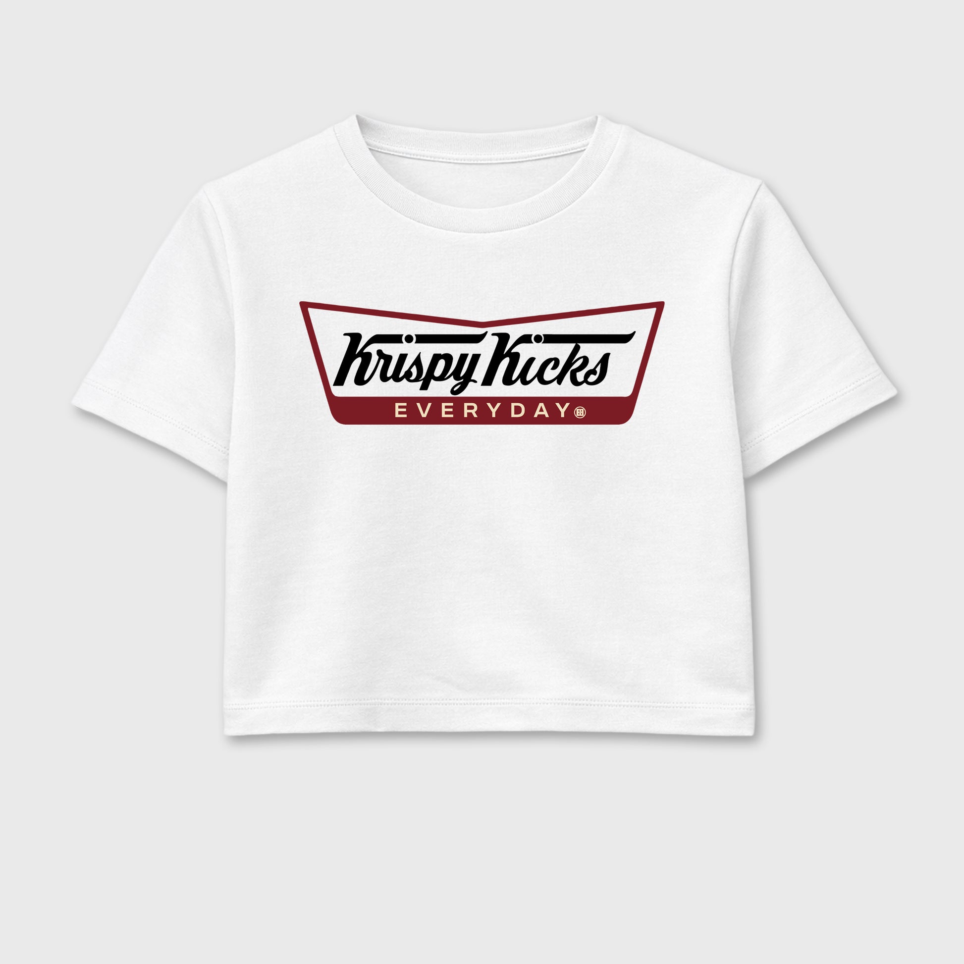 Krispy Kicks women’s crop tee designed to match the Air Jordan 3 Bin 23, featuring coordinated White 2 options for a perfect streetwear vibe.