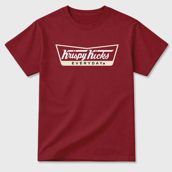 Krispy Kicks Graphic T-Shirt sneaker match tee designed for the Air Jordan 3 Bin 23, featuring coordinated color options for a perfect streetwear match. Cardinal 2 shirt.