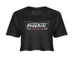 3s Black Cement shirts to match jordans Krispy Kicks sneaker match tees Air Jordan 3 Black Cement match shoes to clothes SNRT Sneaker Tees unisex cotton Black 2 crop tee