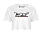 3s Black Cement shirts to match jordans Krispy Kicks sneaker match tees Air Jordan 3 Black Cement match shoes to clothes SNRT Sneaker Tees unisex cotton White 2 crop tee