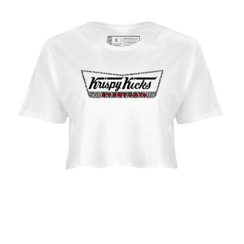 3s Black Cement shirts to match jordans Krispy Kicks sneaker match tees Air Jordan 3 Black Cement match shoes to clothes SNRT Sneaker Tees unisex cotton White 2 crop tee