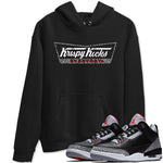 3s Black Cement shirts to match jordans Krispy Kicks sneaker match tees Air Jordan 3 Black Cement match shoes to clothes SNRT Sneaker Tees unisex cotton Black 1 shirts