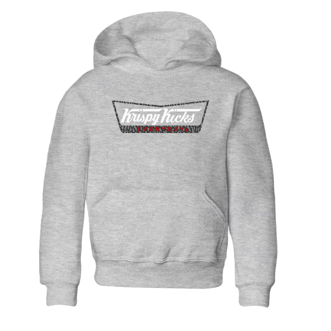 AJ3 Cement Grey shirts to match jordans Krispy Kicks sneaker match tees Air Jordan 3 Cement Grey SNRT Sneaker Tees streetwear brand Baby and Youth Heather Grey 2 cotton tee