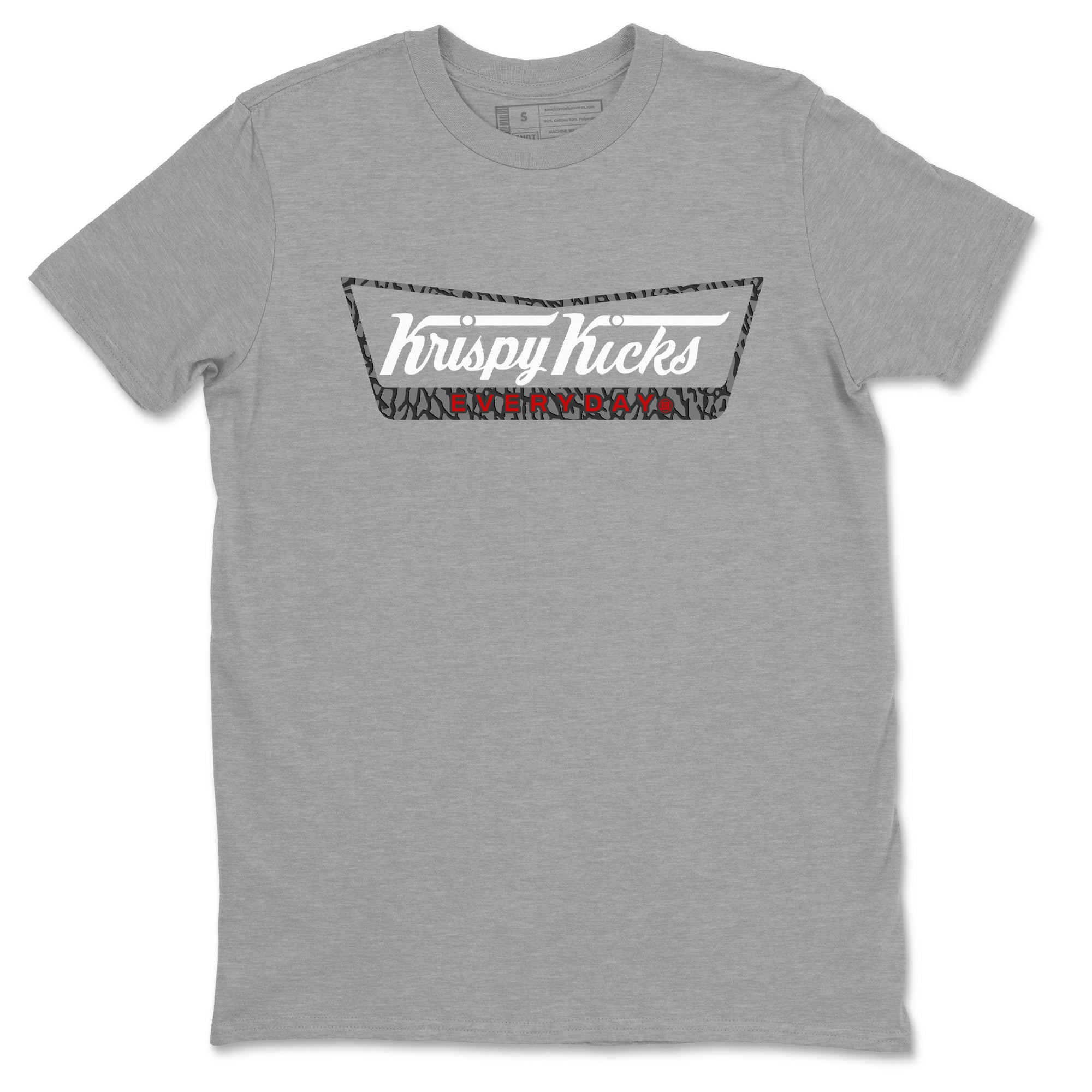 AJ3 Cement Grey shirts to match jordans Krispy Kicks sneaker match tees Air Jordan 3 Cement Grey SNRT Sneaker Tees streetwear brand Heather Grey 2 unisex cotton tee