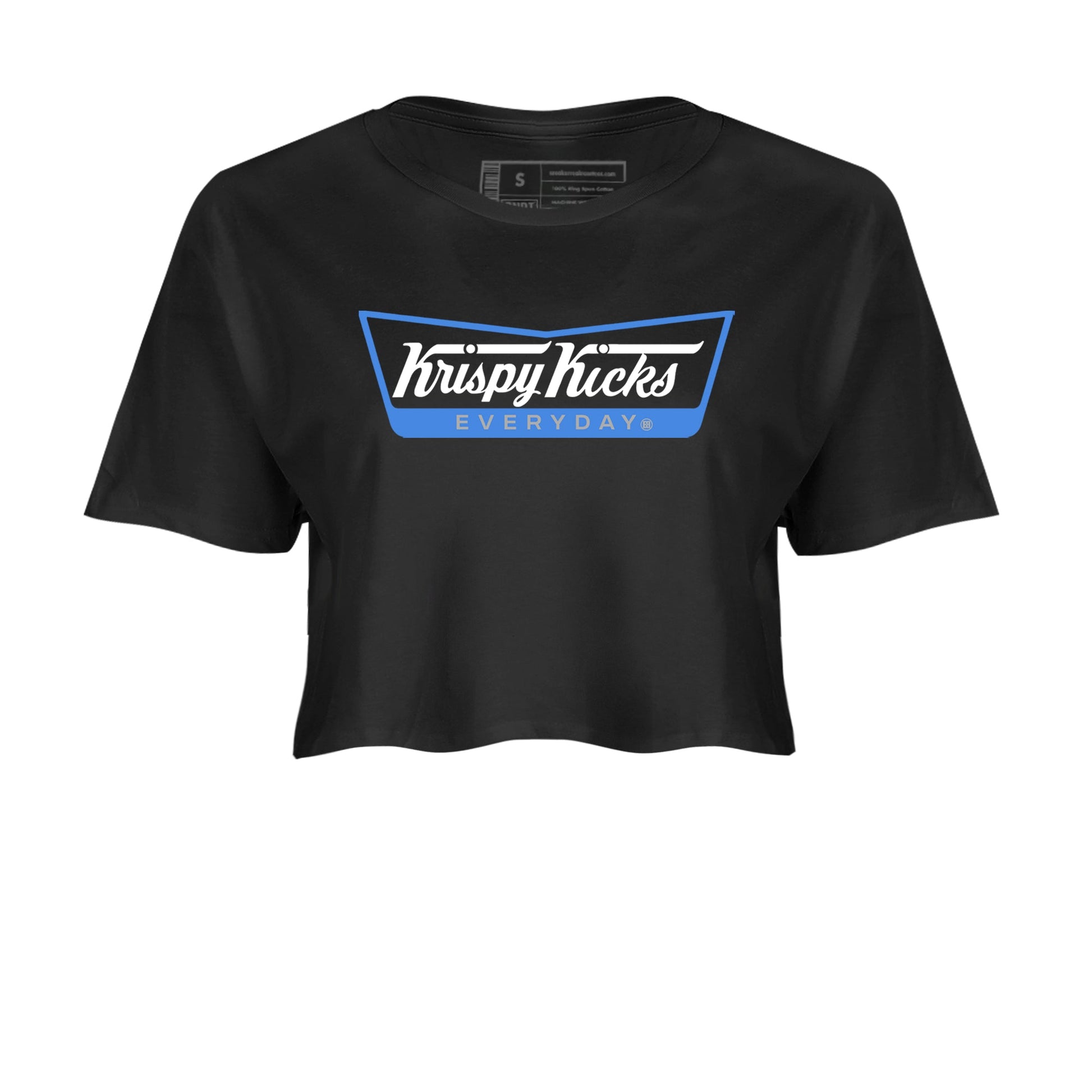 Air Jordan 3 Lucky Shorts shirts to match jordans Krispy Kicks sneaker match tees Air Jordan 3 Retro Lucky Shorts match shoes to clothes SNRT Sneaker Tees unisex cotton Black 2 crop tee