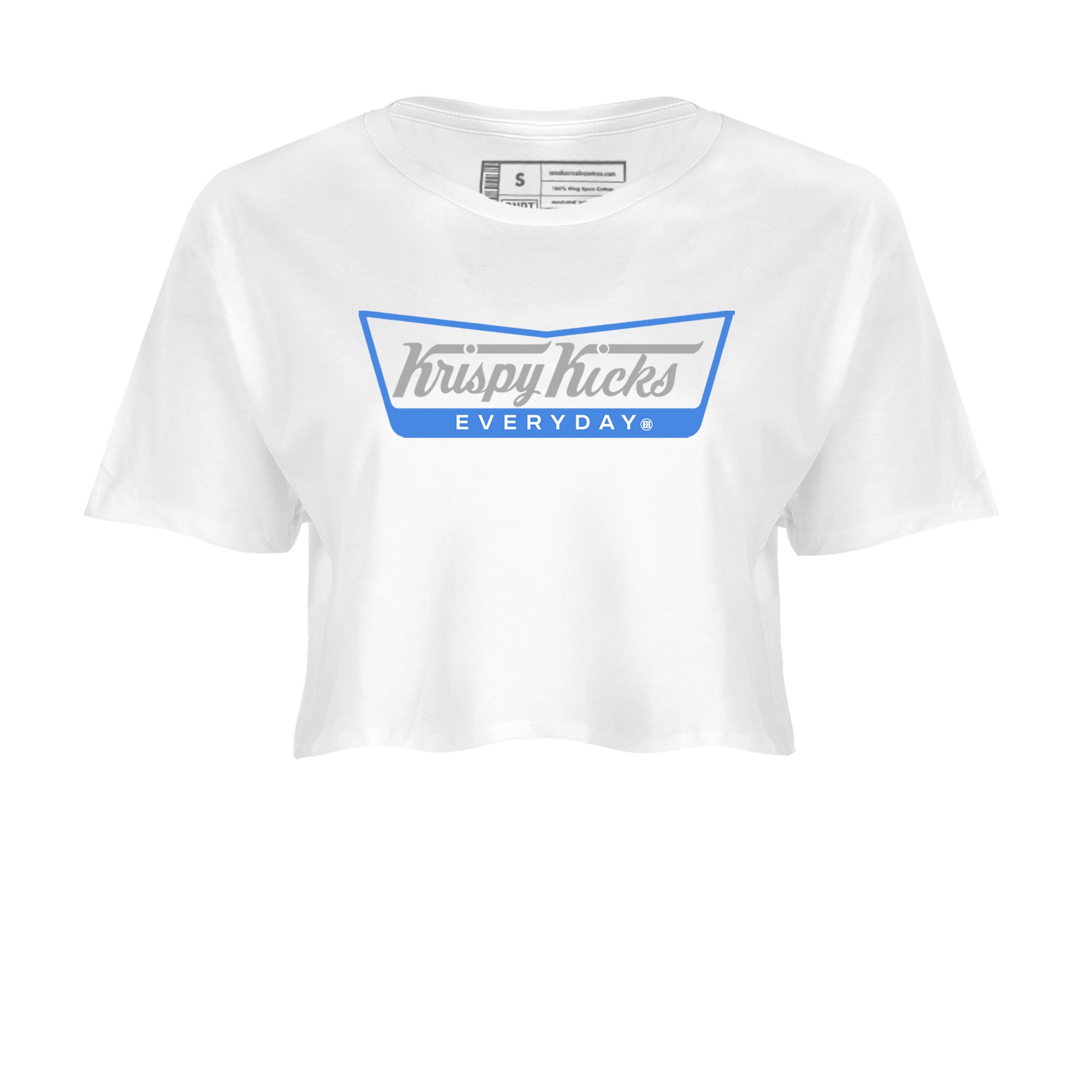 Air Jordan 3 Lucky Shorts shirts to match jordans Krispy Kicks sneaker match tees Air Jordan 3 Retro Lucky Shorts match shoes to clothes SNRT Sneaker Tees unisex cotton White 2 crop tee