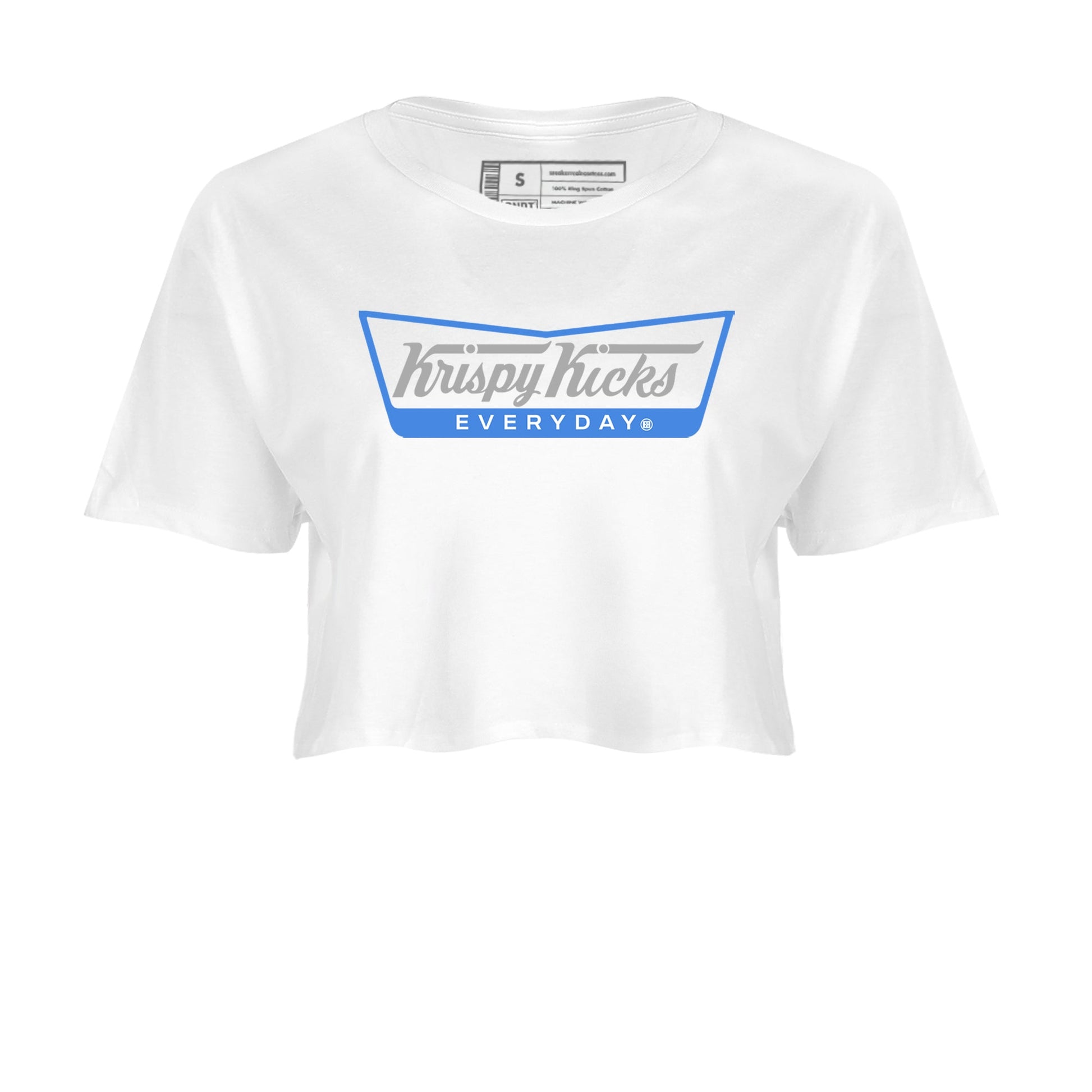 Air Jordan 3 Lucky Shorts shirts to match jordans Krispy Kicks sneaker match tees Air Jordan 3 Retro Lucky Shorts match shoes to clothes SNRT Sneaker Tees unisex cotton White 2 crop tee