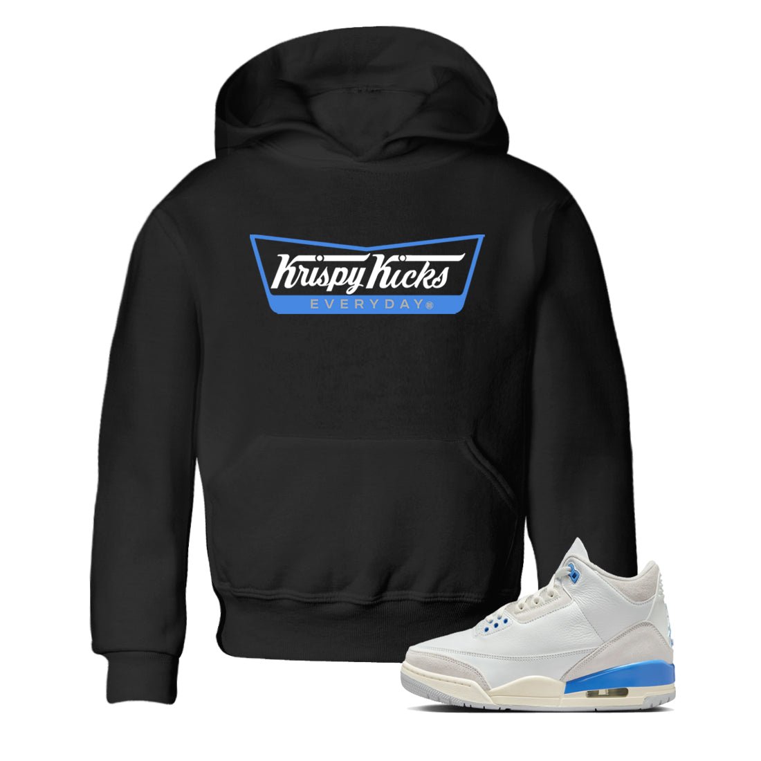 Air Jordan 3 Lucky Shorts shirts to match jordans Krispy Kicks sneaker match tees Air Jordan 3 Retro Lucky Shorts match shoes to clothes SNRT Sneaker Tees Youth Baby Black 1 tee